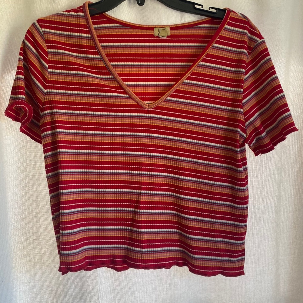 Orange and red stripe crop